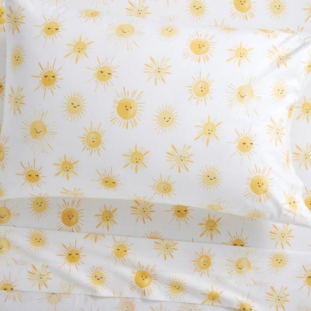 Pottery Barn Kids Organic Cotton Sunshine Sheet Set, Full